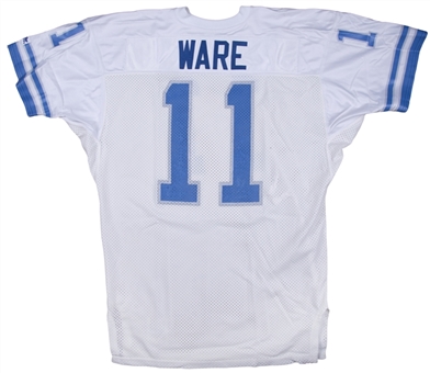 1990 Andre Ware Game Used Detroit Lions Road Jersey Photo Matched To 10/14/1990 